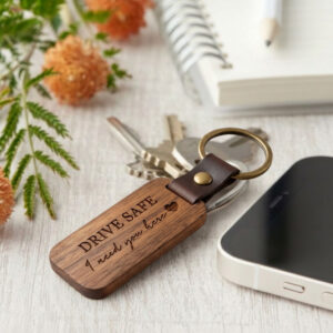 Keychain wooden